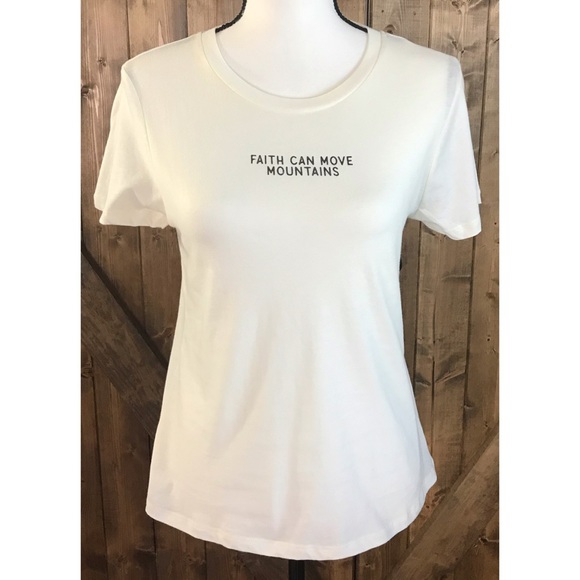 Social Scene Ivory Short Sleeve Tee Size Small - Picture 3 of 8